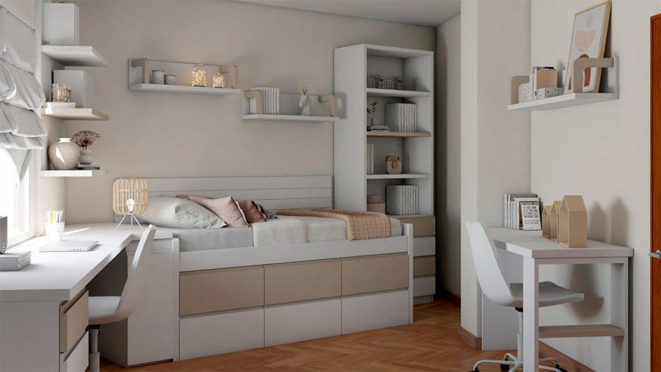 Dormitorio Juvenil COMPACTO - Ref: JC0221