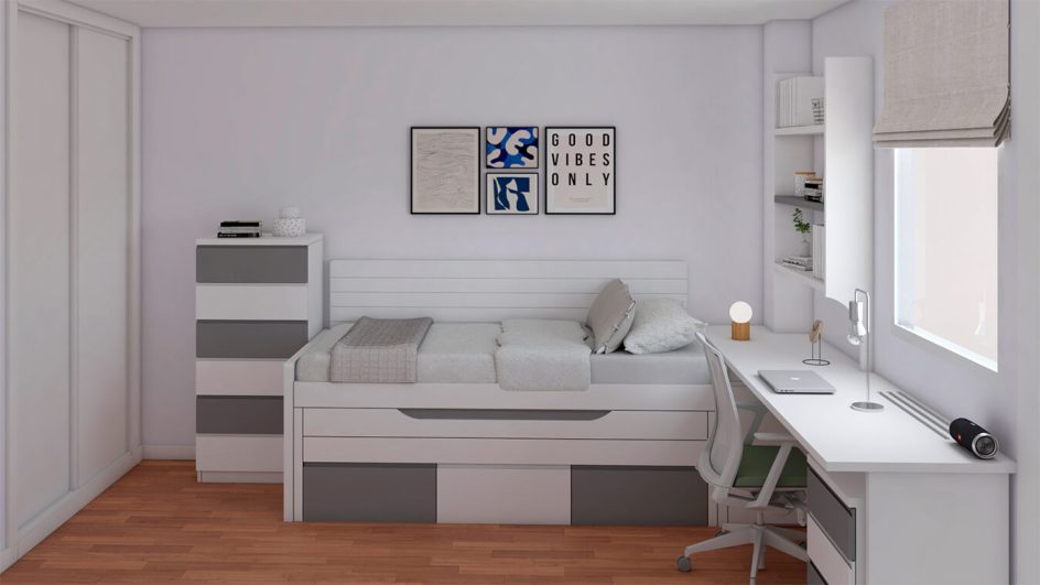Dormitorio Juvenil COMPACTO - Ref: JC0234