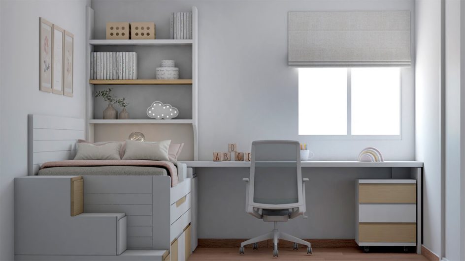 Dormitorio Juvenil COMPACTO - Ref: JC0230