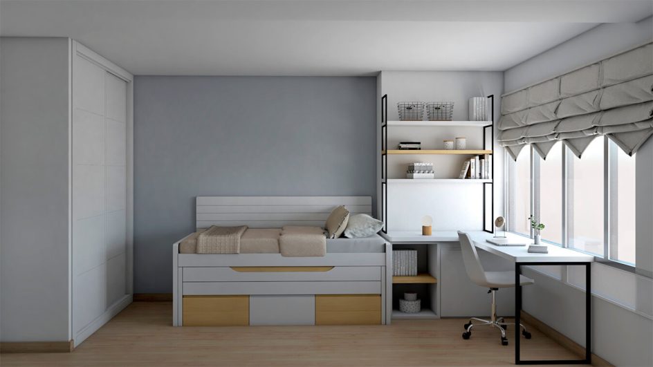 Dormitorio Juvenil COMPACTO - Ref: JC0231