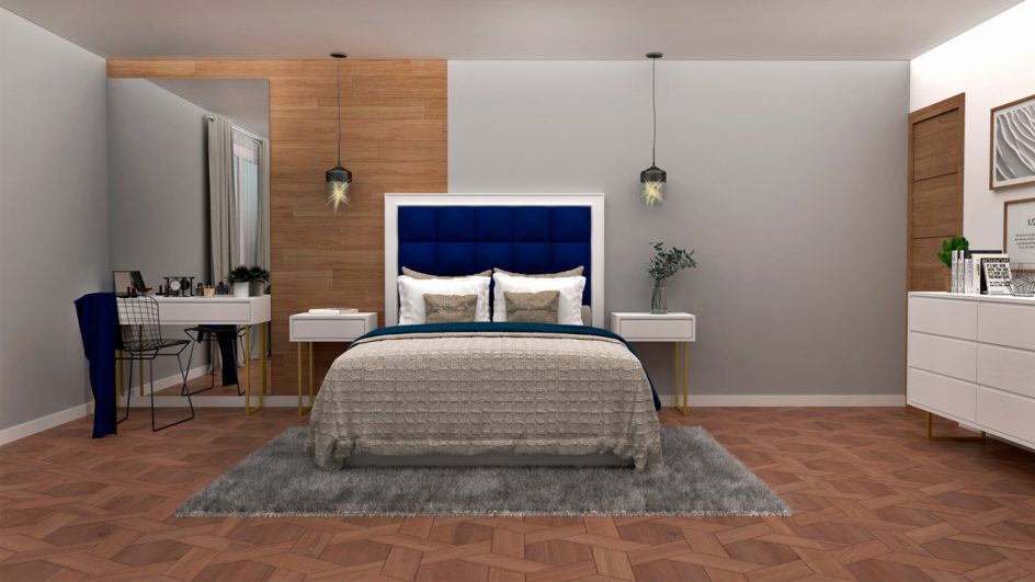 Dormitorio modelo INDUSTRIAL DORADO - Ref. 0004